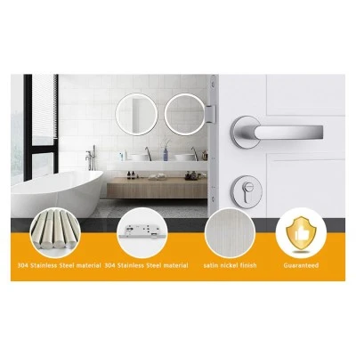 ORBITA B-306 κλειδαριά μπάνιου (privacy) ανοξείδωτη 304 satin nickel για πόρτες 40-45 mm