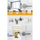 ORBITA B-308 κλειδαριά μπάνιου (privacy) σατινέ νίκελ inox 304 για πόρτες 40-45 mm