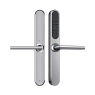 LILIWISE S35A-S ασημί ultra slim κλειδαριά πόρτας Bluetooth με πληκτρολόγιο, κάρτα M1 και TTLock app