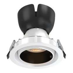 AI LUKA downlight LED χωνευτό μαύρο αλουμινίου με αισθητήρα και Bluetooth 30W RGBW 220–240V 24° Ø135×128mm