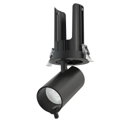 Χωνευτό spot LED αλουμινίου μαύρο AI META II 15W CCT 220–240V 36° με dual sensor και Bluetooth (D70×135mm)
