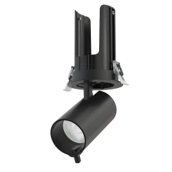 AI META II χωνευτό μαύρο σποτ αλουμινίου LED 30W CCT με διπλό αισθητήρα & Bluetooth 220–240V 36° D80×160mm