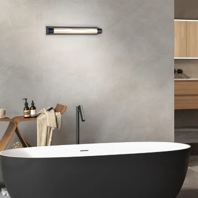 Επίτοιχο φωτιστικό IMPERIAL LED SMD 9W 3000K 405 lm IP20 αμμώδες μαύρο αλουμίνιο 400x78x60 mm (BD374400WBK)