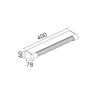 IMPERIAL επίτοιχο φωτιστικό LED SMD 9W 3000K 405 lm IP44 μπρονζέ αλουμινίου 400x78x60 mm (BD374400WBR)