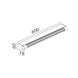 Επίτοιχο φωτιστικό IMPERIAL μπρονζέ αλουμινίου LED SMD 9W 3000K 540 lm IP44 600x78x60 mm