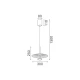 LOFTY κρεμαστό φωτιστικό LED SMD 12W 2700K IP20 αλουμινίου αμμώδες λευκό Φ450x1500mm (BD379A450PWH)