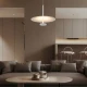 LOFTY κρεμαστό φωτιστικό LED SMD 12W 2700K IP20 αλουμινίου αμμώδες λευκό Φ450x1500mm (BD379A450PWH)
