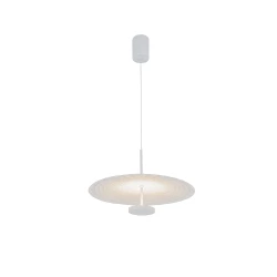 LOFTY κρεμαστό φωτιστικό LED SMD 12W 2700K IP20 αλουμινίου αμμώδες λευκό Φ450x1500mm (BD379A450PWH)