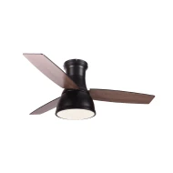 Ανεμιστήρας οροφής FANRX44041B μαύρος ματ Φ1120mm με LED 22W 2680lm CCT, τηλεχειριστήριο και χρονοδιακόπτη