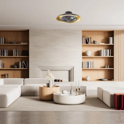 Διακοσμητικός ανεμιστήρας οροφής με LED dimmable μαύρο/χρυσό 40W 4300 lm, 8 πτερύγια, DC μοτέρ 15W, τηλεχειριστήριο, χρονοδιακόπτης Φ550mm (FAN3231168) Διακοσμητικός ανεμιστήρας οροφής με LED dimmable μαύρο/χρυσό 40W 4300 lm, 8 πτερύγια, DC μοτέρ 15W, τηλεχειριστήριο, χρονοδιακόπτης Φ550mm (FAN3231168)