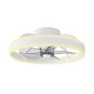 Ανεμιστήρας οροφής λευκός με LED 30W 3100 lm, 5 πτερύγια και τηλεχειριστήριο, DC μοτέρ 15W, 500 mm (FAN32314510)