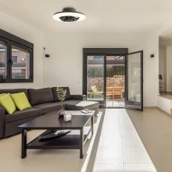Ανεμιστήρας οροφής μαύρος με 8 πτερύγια PC, LED 50W 5460 lm, DC μοτέρ 15W, dimmable, τηλεχειριστήριο & χρονοδιακόπτης, Ø560 mm (FAN3231618)