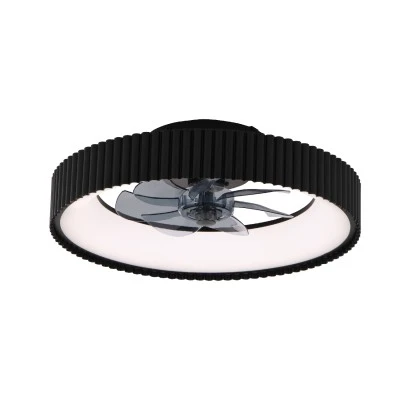 Ανεμιστήρας οροφής FAN6689BK με LED 30W 3332lm, τηλεχειριστήριο & χρονοδιακόπτη, μαύρος Φ30cm