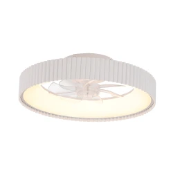 Διακοσμητικό ανεμιστήρας οροφής με LED 30W 3332lm, Φ30cm λευκός, 7 πτερύγια, τηλεχειριστήριο & χρονοδιακόπτη (FAN6689WH)