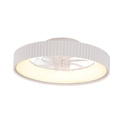 Διακοσμητικό ανεμιστήρας οροφής με LED 30W 3332lm, Φ30cm λευκός, 7 πτερύγια, τηλεχειριστήριο & χρονοδιακόπτη (FAN6689WH)