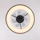 Ανεμιστήρας οροφής FAN6697BK μαύρος με LED 34W 3332lm, τηλεχειριστήριο & χρονοδιακόπτη, Ø30cm