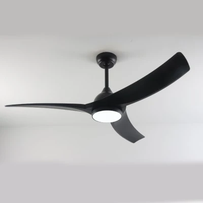 Ανεμιστήρας οροφής μαύρος με LED 24W 2400lm, 3 πτερύγια ABS, τηλεχειριστήριο & χρονοδιακόπτη, DC μοτέρ 45W, Ø1320mm (FANGS419B)