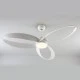 Ανεμιστήρας οροφής λευκός με LED 24W 2400 lm, 3 πτερύγια ABS, DC μοτέρ 45W, τηλεχειριστήριο & χρονοδιακόπτη, Ø1320 mm