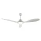 Ανεμιστήρας οροφής λευκός 1320mm με LED 24W 2400lm, 3 πτερύγια ABS, τηλεχειριστήριο και χρονοδιακόπτη (FANGS424W)
