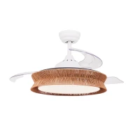 Aνεμιστήρας οροφής με LED CCT 36W 4100lm και τηλεχειριστήριο, λευκό ματ, 3 πτερύγια, 6 ταχύτητες Φ1070mm (FANRX42645)