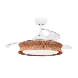 Aνεμιστήρας οροφής με LED CCT 36W 4100lm και τηλεχειριστήριο, λευκό ματ, 3 πτερύγια, 6 ταχύτητες Φ1070mm (FANRX42645)