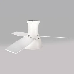 Ανεμιστήρας οροφής με φως LED 22W CCT, DC μοτέρ 35W 2680lm, 3 πτερύγια, τηλεχειριστήριο & χρονοδιακόπτη, λευκό ματ Φ112cm (FANRX44041W)