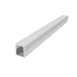 Προφίλ αλουμινίου χωνευτό 2000mm λευκό με opal PC κάλυμμα