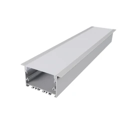 Προφίλ αλουμινίου WILA λευκό με opal PC κάλυμμα χωνευτής εγκατάστασης 2m