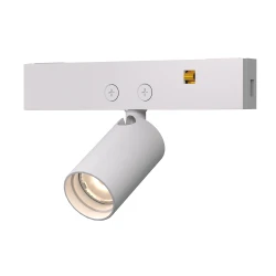 Φωτιστικό σποτ mini μαγνητικό σε λευκό χρώμα 24V DC 1W θερμό χρώμα 3000K 80lm 24° & διάσταση Φ12x22(38)mm