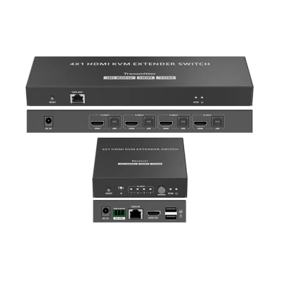 Σύστημα (πομπός + δέκτης) 4K@60 Hz 4x1 HDMI KVM Extender switch LENKENG LKV441EX Σύστημα (πομπός + δέκτης) 4K@60 Hz 4x1 HDMI KVM Extender switch LENKENG LKV441EX
