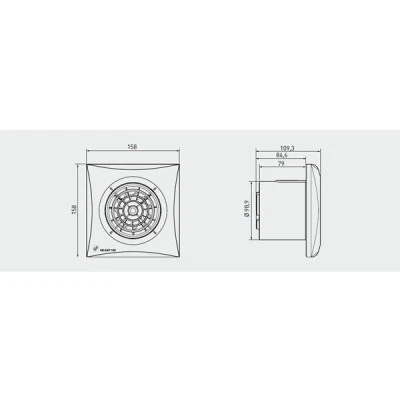 Εξαεριστήρας τοίχου/οροφής λουτρού SILENT 8W Φ100 95m³/h λευκός με χρονοκαθυστέρηση χαμηλού θορύβου και κραδασμών S&P Εξαεριστήρας τοίχου/οροφής λουτρού SILENT 8W Φ100 95m³/h λευκός με χρονοκαθυστέρηση χαμηλού θορύβου και κραδασμών S&P