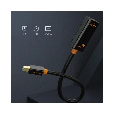 Αντάπτορας CABLETIME mini DisplayPort σε HDMI CT-AV589-02G4K, 4K/30Hz, μαύρος Αντάπτορας CABLETIME mini DisplayPort σε HDMI CT-AV589-02G4K, 4K/30Hz, μαύρος