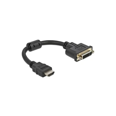 Αντάπτορας DELOCK HDMI σε DVI 65206, 4K/30Hz, 20cm, μαύρος
