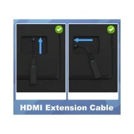 Αντάπτορας POWERTECH HDMI CAB-H167, 4K/60Hz, 0.10m, μαύρος