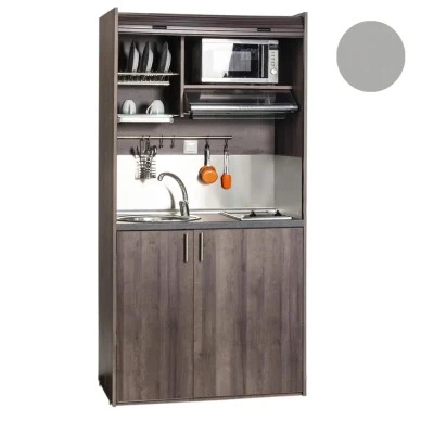 Πολυκουζίνα mini kitchen 105cm απόχρωση γκρι για ξενώνες, γραφεία & φοιτητικά studio