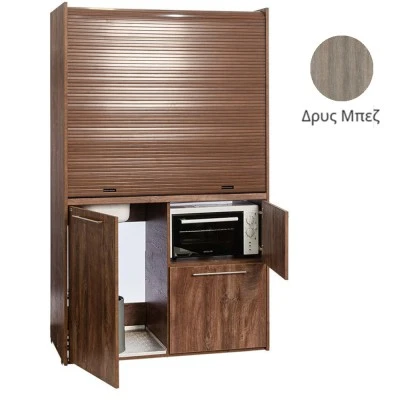 Πολυκουζίνα mini kitchen 125cm με φουρνάκι χωρίς ψυγείο απόχρωση δρυς μπεζ για ξενώνες & γραφεία Πολυκουζίνα mini kitchen 125cm με φουρνάκι χωρίς ψυγείο απόχρωση δρυς μπεζ για ξενώνες & γραφεία