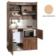 Πολυκουζίνα mini kitchen 125cm με φουρνάκι χωρίς ψυγείο απόχρωση δρυς για ξενώνες, γραφεία & studio Πολυκουζίνα mini kitchen 125cm με φουρνάκι χωρίς ψυγείο απόχρωση δρυς για ξενώνες, γραφεία & studio