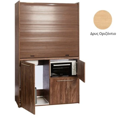 Πολυκουζίνα mini kitchen 125cm με φουρνάκι χωρίς ψυγείο απόχρωση δρυς για ξενώνες, γραφεία & studio Πολυκουζίνα mini kitchen 125cm με φουρνάκι χωρίς ψυγείο απόχρωση δρυς για ξενώνες, γραφεία & studio