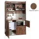 Πολυκουζίνα mini kitchen 125cm με φουρνάκι χωρίς ψυγείο απόχρωση καρυδιά για ξενώνες γραφεία& studio Πολυκουζίνα mini kitchen 125cm με φουρνάκι χωρίς ψυγείο απόχρωση καρυδιά για ξενώνες γραφεία& studio