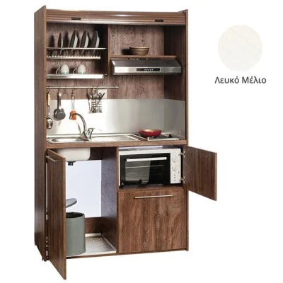 Πολυκουζίνα mini kitchen 125cm με φουρνάκι χωρίς ψυγείο απόχρωση λευκή για ξενώνες & γραφεία Πολυκουζίνα mini kitchen 125cm με φουρνάκι χωρίς ψυγείο απόχρωση λευκή για ξενώνες & γραφεία