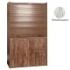 Πολυκουζίνα mini kitchen 125cm με φουρνάκι χωρίς ψυγείο απόχρωση πεπαλαιωμένου για ξενώνες & γραφεία