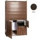 Πολυκουζίνα mini kitchen 125cm με φουρνάκι χωρίς ψυγείο απόχρωση βέγγε για ξενώνες, γραφεία & studio