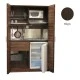 Πολυκουζίνα mini kitchen 125cm απόχρωση βεγγέ με αριστερή γούρνα και μεγάλες πόρτες για φοιτιτικά studios, γραφεία &καταλύματα