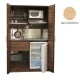 Πολυκουζίνα mini kitchen 125cm απόχρωση ξύλου δρυός οριζόντιο με αριστερή γούρνα και μεγάλες πόρτες για φοιτιτικά studios, γραφεία &καταλύματα