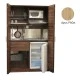 Πολυκουζίνα mini kitchen 125cm απόχρωση ξύλου δρυός ρόζοι με αριστερή γούρνα και μεγάλες πόρτες για φοιτιτικά studios, γραφεία &καταλύματα