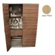 Πολυκουζίνα mini kitchen 125cm απόχρωση ξύλου δρυός ρόζοι με αριστερή γούρνα και μεγάλες πόρτες για φοιτιτικά studios, γραφεία &καταλύματα