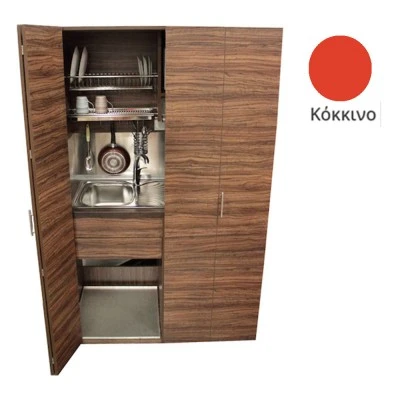 Πολυκουζίνα mini kitchen 125cm απόχρωση κόκκινη με αριστερή γούρνα και μεγάλες πόρτες για φοιτιτικά studios, γραφεία &καταλύματα Πολυκουζίνα mini kitchen 125cm απόχρωση κόκκινη με αριστερή γούρνα και μεγάλες πόρτες για φοιτιτικά studios, γραφεία &καταλύματα