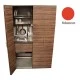 Πολυκουζίνα mini kitchen 125cm απόχρωση κόκκινη με αριστερή γούρνα και μεγάλες πόρτες για φοιτιτικά studios, γραφεία &καταλύματα Πολυκουζίνα mini kitchen 125cm απόχρωση κόκκινη με αριστερή γούρνα και μεγάλες πόρτες για φοιτιτικά studios, γραφεία &καταλύματα