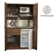 Πολυκουζίνα mini kitchen 125cm απόχρωση πεπαλαιωμένου ξύλου με αριστερή γούρνα και μεγάλες πόρτες για φοιτιτικά studios, γραφεία &καταλύματα