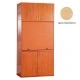 Πολυκουζίνα mini kitchen 125cm με πατάρι & αριστερή γούρνα απόχρωση δρυς για ξενώνες, γραφεία & φοιτητικά studio